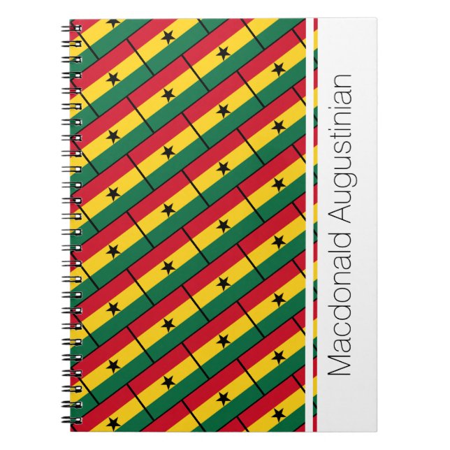 Caderno Espiral DIÁRIO de notebook personalizado com Sinalizador G (Frente)