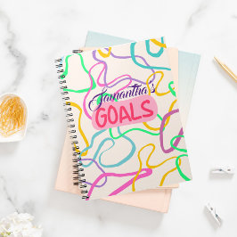 Caderno Espiral Diário de Objetivos Personalizados