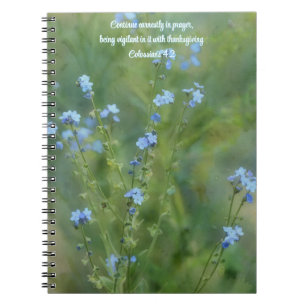 Caderno Espiral Diário de Oração da Flor das Pradeiras das Flores