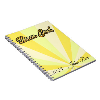 Caderno Espiral Diário de oração de Ouro personalizado