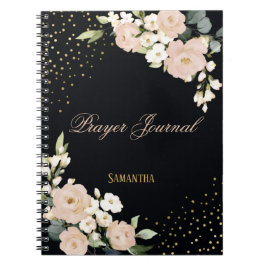 Caderno Espiral Diário de Oração Personalizada de Ponto Dourado Fl