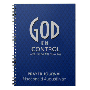 Caderno Espiral Diário de orações masculino DEUS ESTÁ NO Notebook