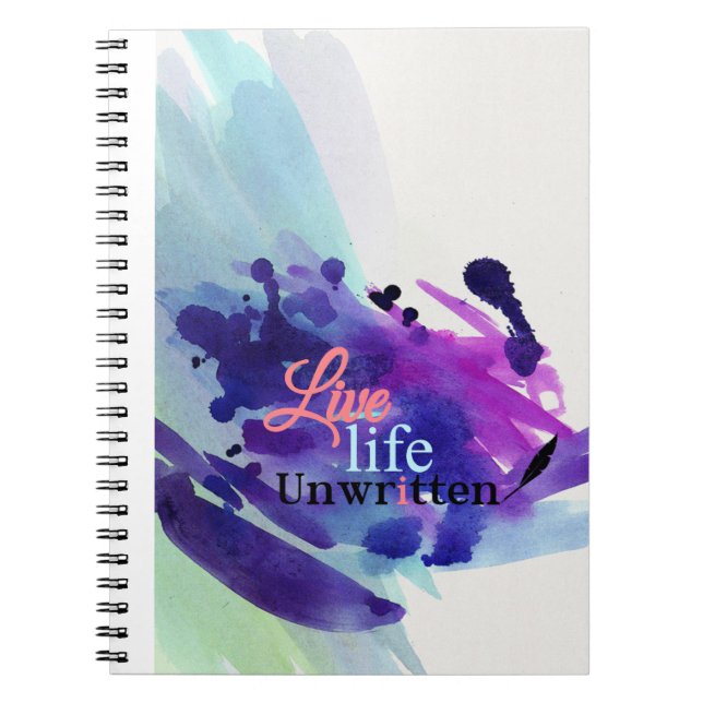 Caderno Espiral Diário de Pensamentos Não-escritos (Frente)