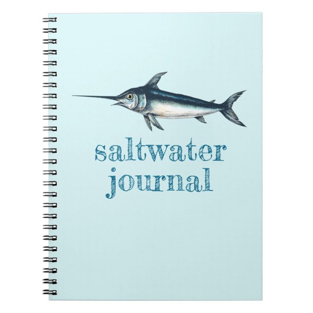 Caderno Espiral Diário De Pesca De Saltwater (Frente)