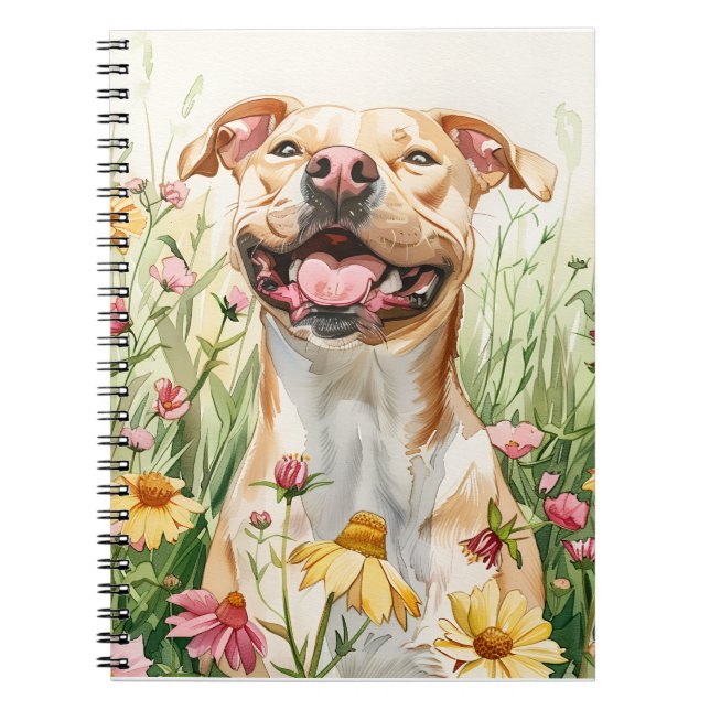 Caderno Espiral Diário de Pit Bull – Notas de Mãe de Cachorro (Frente)