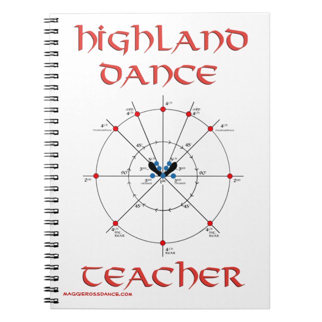 Caderno Espiral Diário de Professores de Dança Highland (Frente)