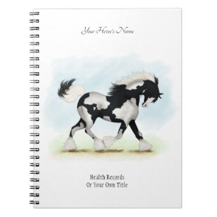 Caderno Espiral Diário de Proprietário de Cavalo Personalizado d