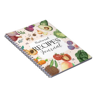 Caderno Espiral Diário de Receitas Naturais – Culinária Saudável E