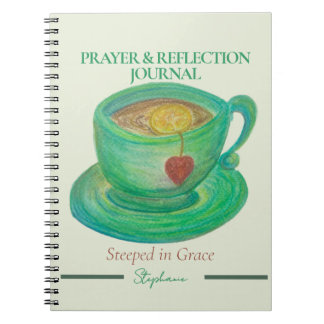 Caderno Espiral Diário de Reflexão Imerso em Graça | Personalizado