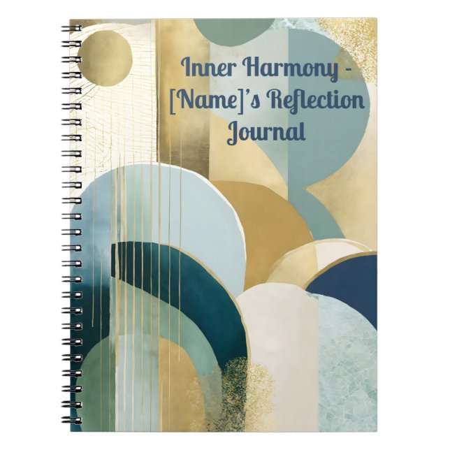 Caderno Espiral Diário de Reflexão Personalizado - 'Harmonia Inter (Frente)