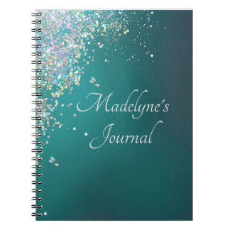 Caderno Espiral Diário de Script de Gliteria Whimsical