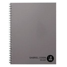 Caderno Espiral Diário de Soldador de Equipamento Industrial Elega