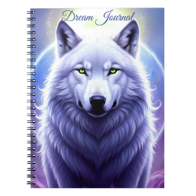Caderno Espiral Diário de Sonhos do Lobo Majestoso (Frente)