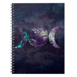 Caderno Espiral Diário de Sonhos do Universo da Deusa Tríplice Lua