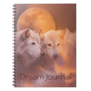 Caderno Espiral Diário de Sonhos Espiritual dos Lobos
