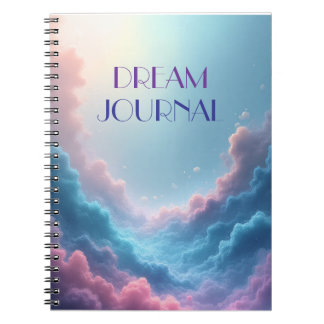 Caderno Espiral Diário de Sonhos - Nuvens pastéis sonhadoras