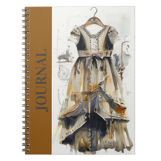 Caderno Espiral Diário de Vestido Negro Pequeno LBD Antiquado Eleg