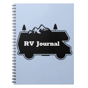 Caderno Espiral Diário de Viagem de RV Notas de Férias