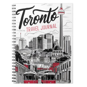 Caderno Espiral Diário de Viagem de Toronto