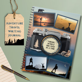 Caderno Espiral Diário de Viagens de Aventura ao Ar Livre Wanderlu