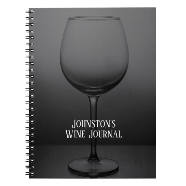 Caderno Espiral Diário de vinho personalizado (Frente)