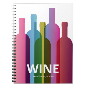 Caderno Espiral Diário de Vinho Personalizado
