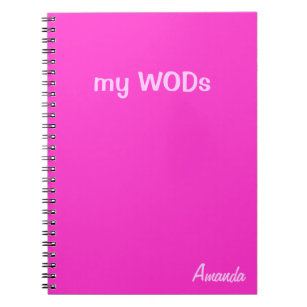 Caderno Espiral Diário de WOD - rosa quente