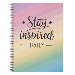 Caderno Espiral Diário Diário Inspirado - Design de Gradação