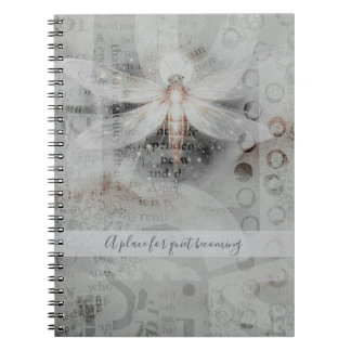Caderno Espiral Diário Diário Pensamentos e Palavras da Libélula S