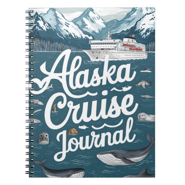 Caderno Espiral Diário do Alaska Cruise (Frente)