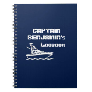 Caderno Espiral Diário do Capitão (personalizável)