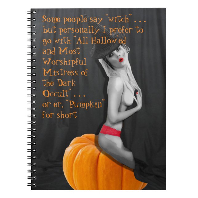 Caderno Espiral Diário do Livro de Nota Ortográfica de Bruxa Magia (Frente)