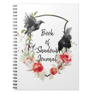 Caderno Espiral Diário do Livro de Sombras de Raven e Rosas