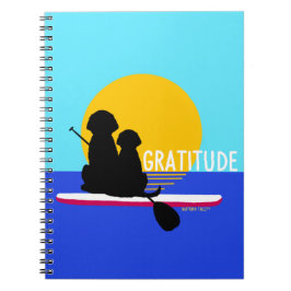 Caderno Espiral Diário do nascer do sol dos cães SUP Gratidão 