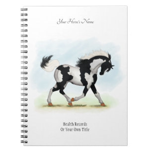 Caderno Espiral Diário do Proprietário Personalizado de Cavalos 