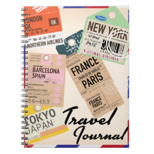 Caderno Espiral Diário do viagem