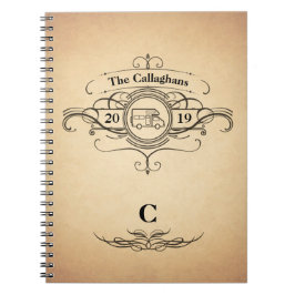 Caderno Espiral Diário do viagem do olhar rv Motorhome do vintage