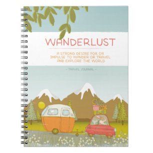 Caderno Espiral Diário do viagem do Wanderlust