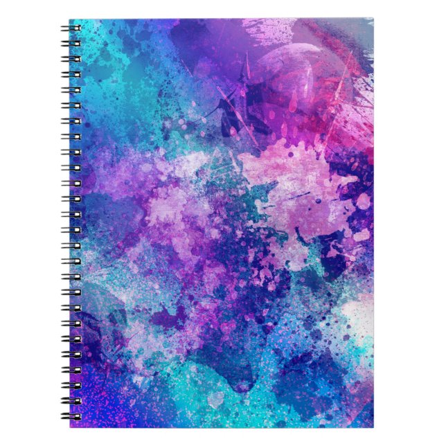 Caderno Espiral Diário espiral com cobrir da arte do Grunge (Frente)
