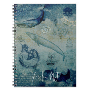 Caderno Espiral Diário Espiral Oceano/ Livro de Convidados