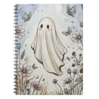 Caderno Espiral Diário Fantasma em Aquarela