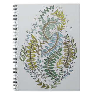 Caderno Espiral Diário Fern Leaf