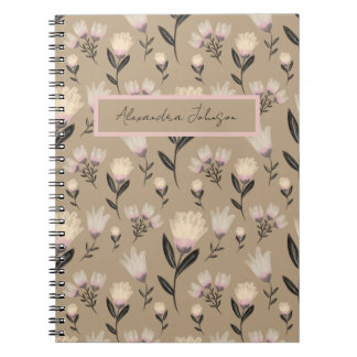 Caderno Espiral Diário Floral Blush | Botânica Moderna