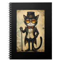 Diário Gato R1 Antropomórfico Steampunk