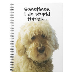 Caderno Espiral Diário GoldenDoodle, Porta Adorável Moppy