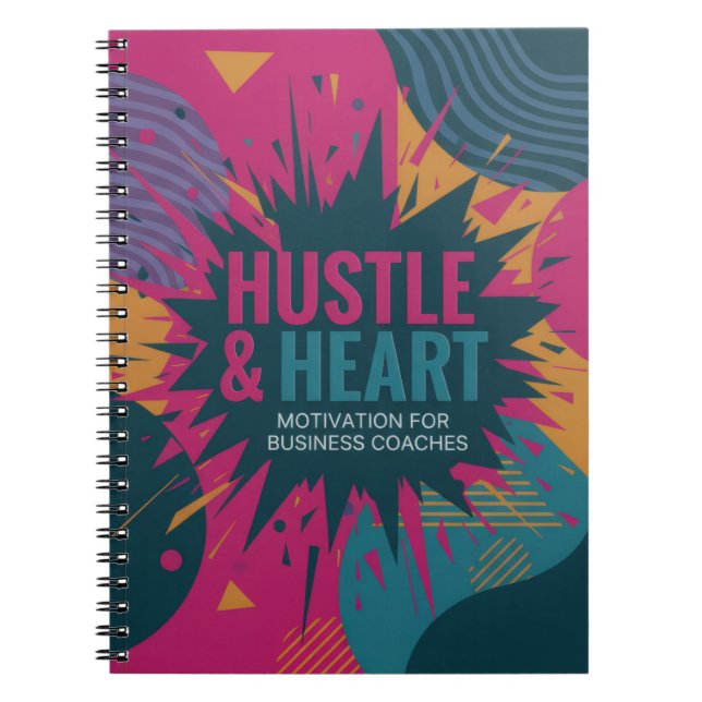 Caderno Espiral Diário Hustle & Heart (Frente)