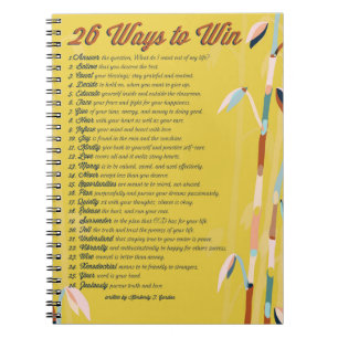 Caderno Espiral Diário Inspiracional De 26 Maneiras - Mostarda