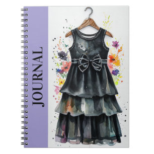 Caderno Espiral Diário Inspirador de Pequeno Vestido Preto Chic LB
