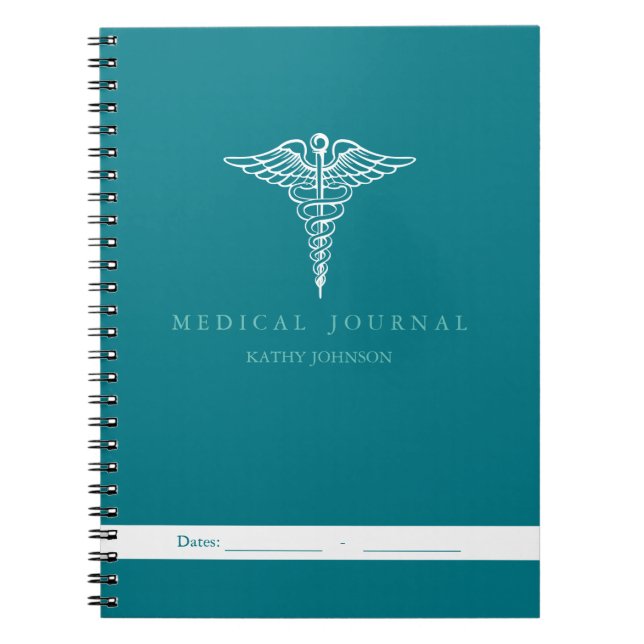 Caderno Espiral Diário médico paciente pessoal (Frente)