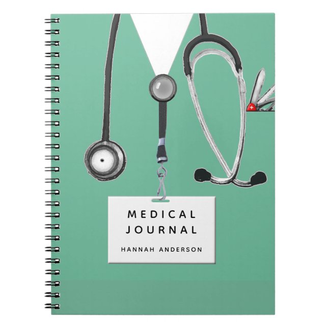 Caderno Espiral Diário Médico Pessoal (Frente)